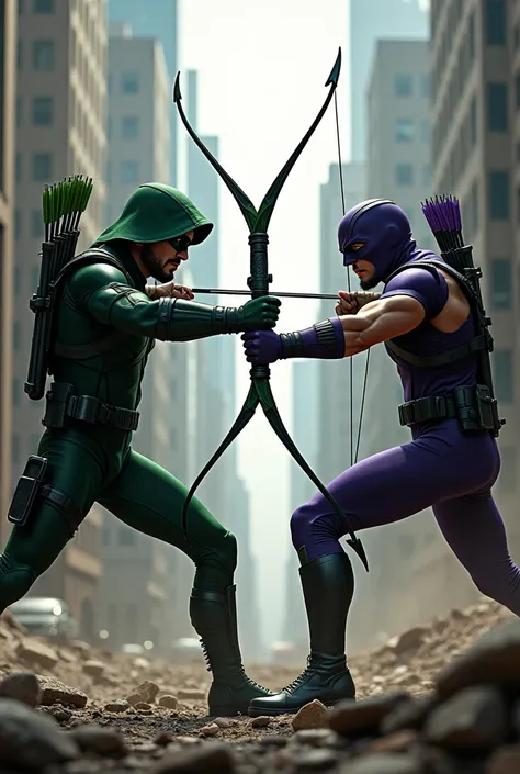 Green Arrow、Hawkeye、Battle