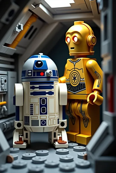 live-action、Real、Lego、R2D2 and C3PO、Inside the spaceship