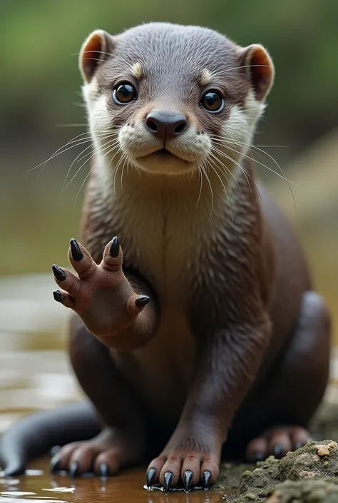 The African clawless otter’s unique physical distinctive lack of claws.”