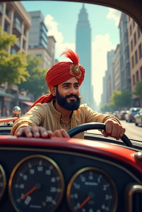 Sardar boy driving car 