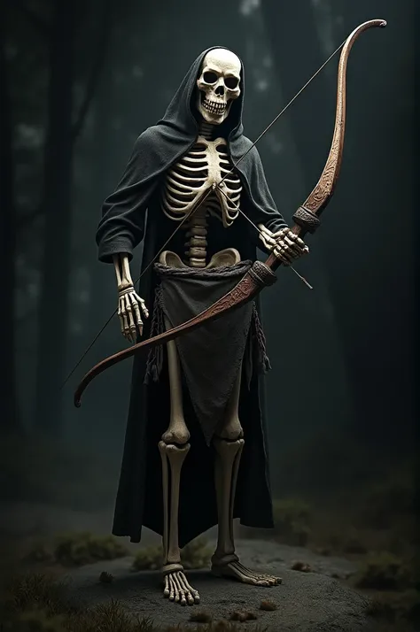 Skeleton holding bow