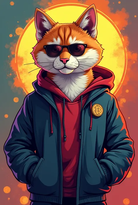 Create me for telegram avatar picture of cat. Cat gang like dogs coin