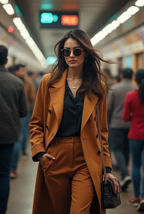 Hot girl walking in delhi metro