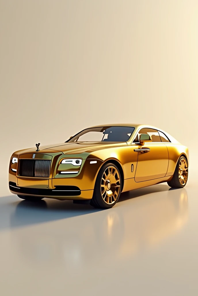 Gold color rolls Royce ,3d animated