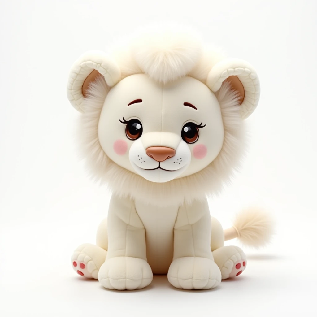 LION CHILDRENS VERSION OF ADORABLE AND CUTE COTTON PLUSH WITH FULL BODY - WHITE BACKGROUND - A GOOD FRONT POSE CAN BE SEEN - VERY EXTREME QUALITY - WITH EVERY DETAIL - - WITH GOOD LIGHTING - WITH A GOOD SELECTION OF COLORS - IT LOOKS 3D