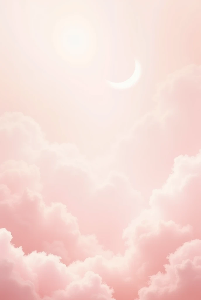 Create an instagram minimalist pamplet with cloudy, dreamy background for a yoga page. Only clouds that are scattered. And in very light pink colours. Less strenous on eyes