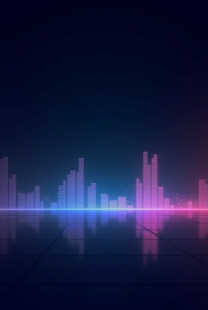 generates a simple and minimalist synthwave themed background in 1080x1920 aspect ratio with an emphasis on sound waves and audio spectrums