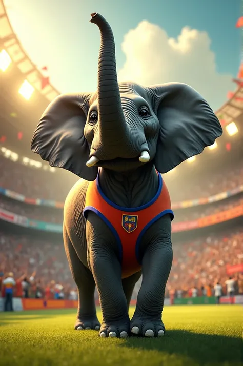 Elephant with world cup