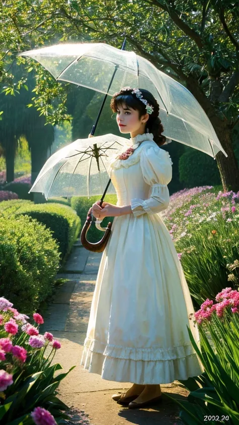 The Walk, the woman with the umbrella、Claude Monet、Ultra-high resolution、（（Detailed face））、parasol、