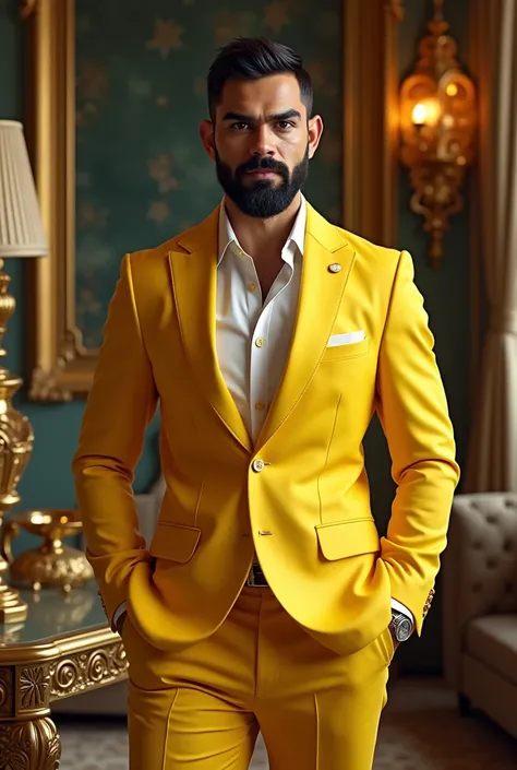 I want wallpaper millionaires Virat Kohli  in yellow 