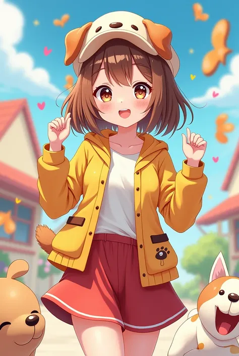 Anime image of dogday being a girl 