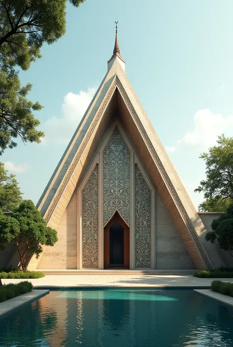 Create triangle looking mosque 