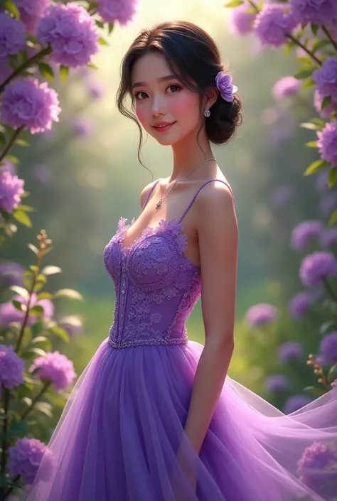 bridesmaid violet theme ai