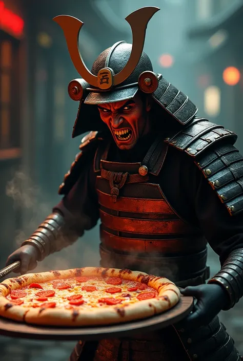 Angry Samurai and hot pizza