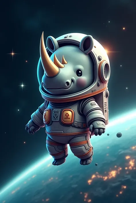 Rhino Astronaut in the space. Chibi style
Realistic 