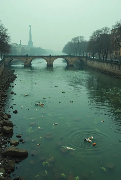 image of the seine dirty with bacteria

