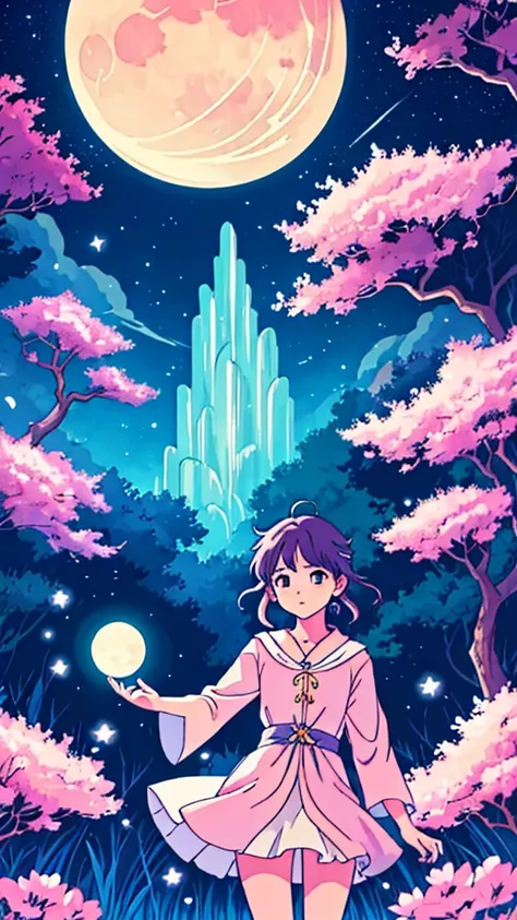 /imagine prompt: viral anime nature wallpaper in 4k quality, in the style of digital illustration inspired by naoko takeuchi, de...