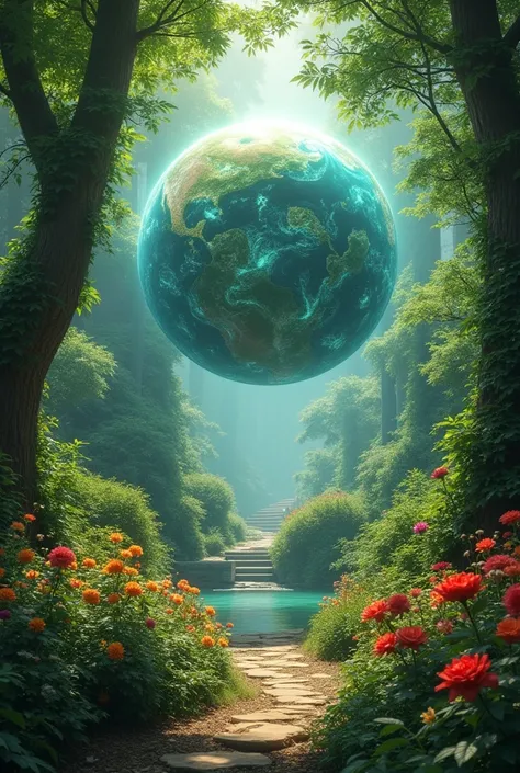 Beautiful planet in garden.