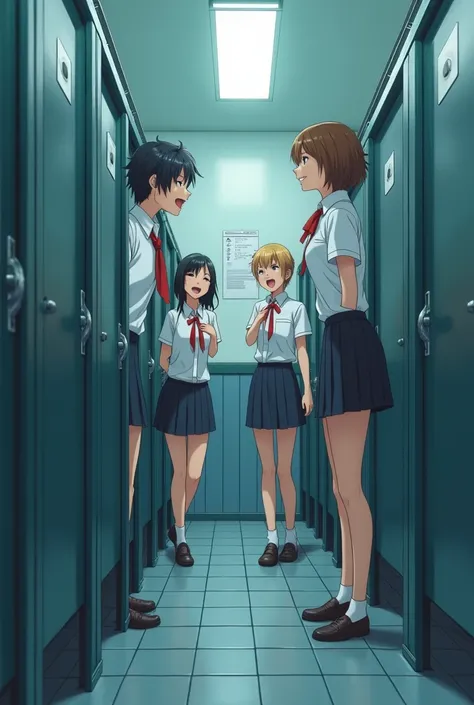 Japanese high school students　Voyeur from inside the toilet
