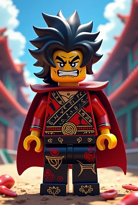 The Uzui Tengen Lego version in cartoon style