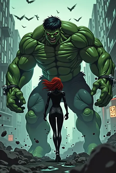 Black widow Fesseln Hulk Anime Girl 