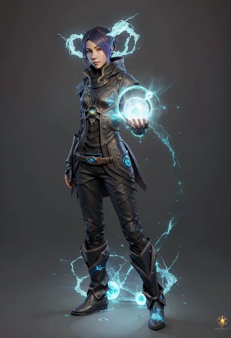 a woman with a glowing orb in her hand, arcane concept art, shadowverse character concept, young shadow mage male, luminescent concept art, starfinder character, painted in the style arcane, arcane art style, style of starfinder, skinny male fantasy alchem...