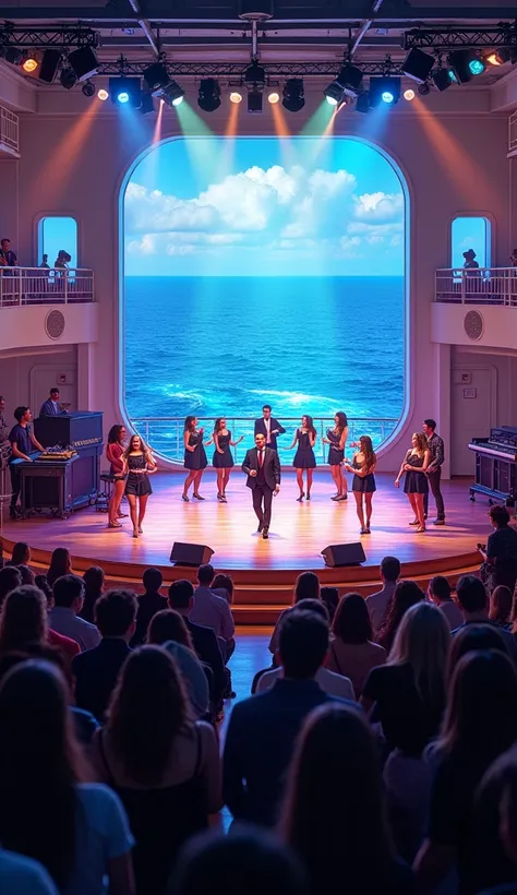 Live show on a cruise ship at sea