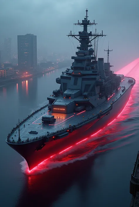 Give me a photo in 4k, big destroyer neon