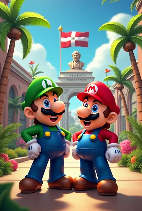 Mario bros with juan pablo duarte dominican republic independence 