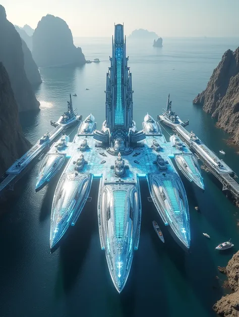 Imagine a breathtaking floating Harbor, suspended high above the Earths surface, where cutting-edge technology and eco-friendly innovation combine to create a Harbor Holograms. Describe this remarkable Harbor and the way it hovers gracefully in the sky, ca...