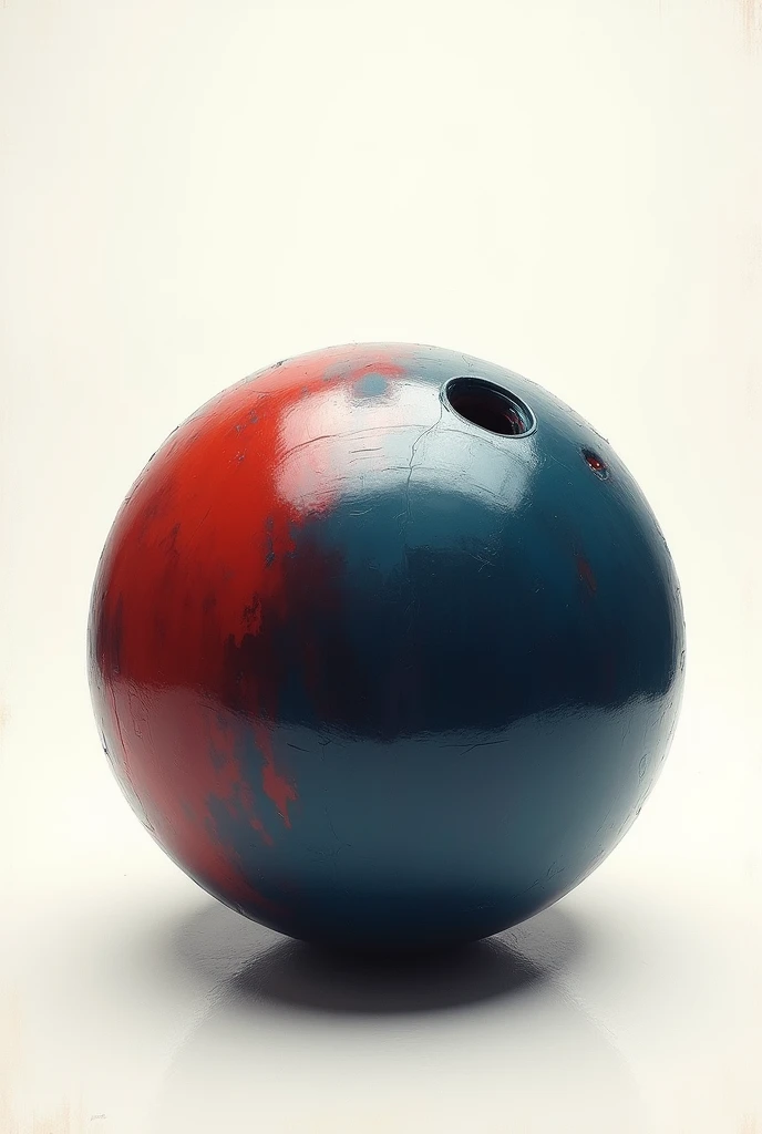 POSTER WITH PAINTING ILLUSTRATION POSTER bowling ball. front view, fantastic, striking, WHITE BACKGROUND. oil style DSLR, Cinematic lighting, Cinematic style, Photorealistic, RAW photo, HDR, UHD, 64K, Dynamic angle, Sharp focus, Incredible details, Highly ...