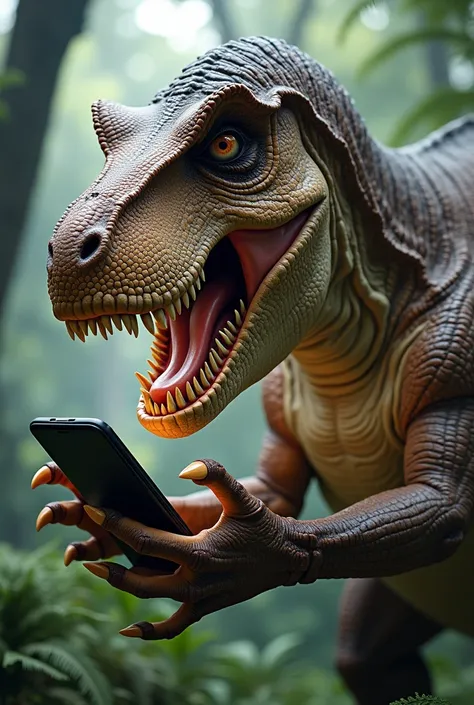 T-REX playing on mobile