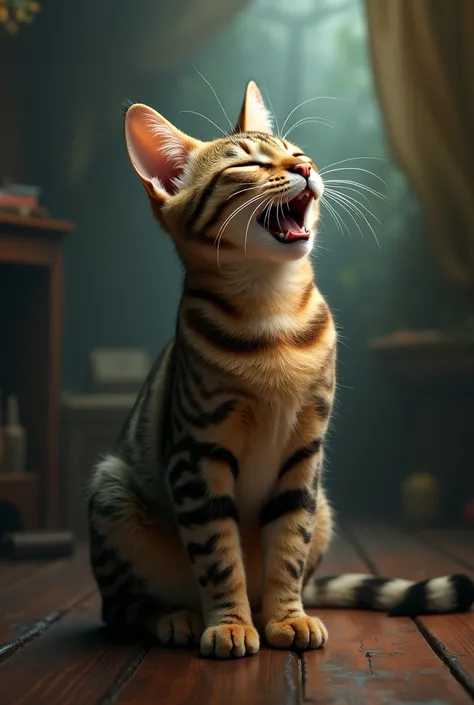 Cat is singing