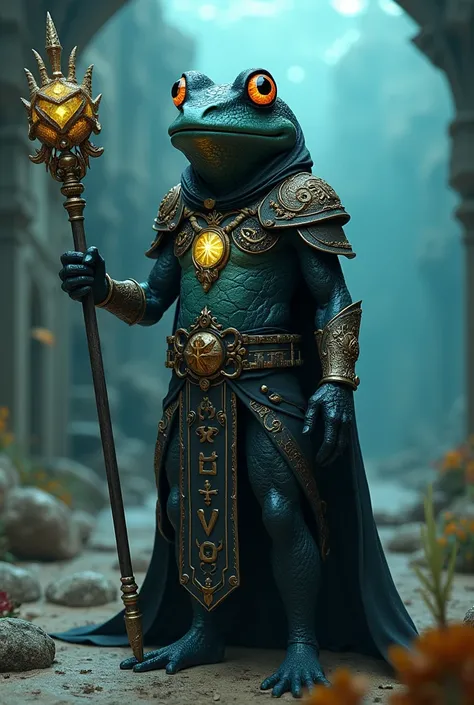 The Ruins of a Sunken World**

In the vast and mysterious underwater kingdom of Eldara, Froggus, the humanoid black frog, is a realistic 3D character designed to capture every nuance of the underwater world in 4K. Its scaly black skin is textured with intr...