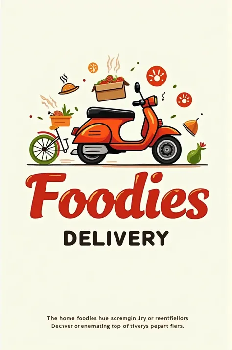 I want a logo. Which is the name of Foodies.  And use there falk,some delivery things. Because it is a delivery food logo