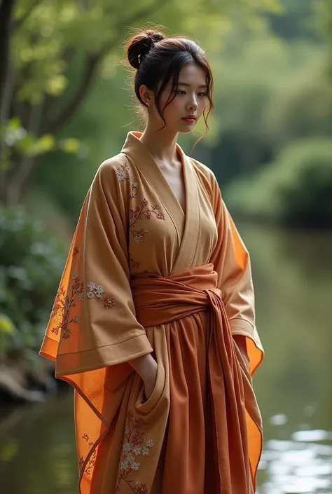 Generate clothes in traditional Japanese style but for leisure and more free in 4k quality 