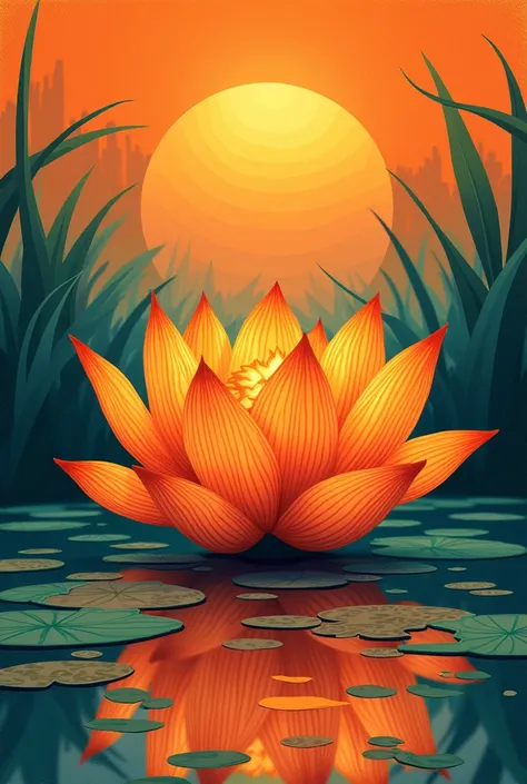 Beer label for an Orange Lotus IPA with 6% Alcohol