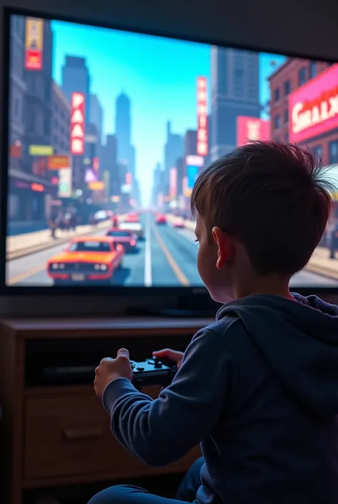 Kid playing GTA v

