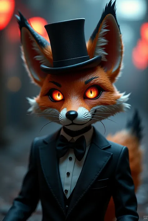 Foxy with a black bowtie and mini hat, naked, animal ears, furry, very:1.5, broken very animatronic, full body, ((arcade:1.5)), neon lights, Evening, ((bright eyes)), scary, creepy, pure evil, Possessed, horror, haunted house, killer, (realistic:1.2), (mas...