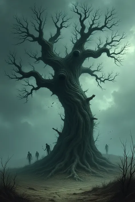 A cursed tree standing png