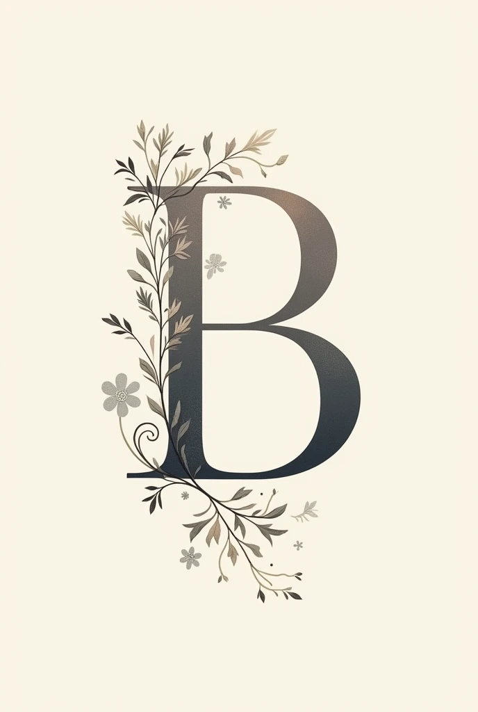 Create a delicate design with a letter with the bodoni typographic font