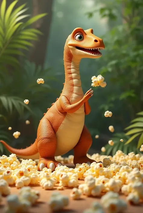 Send me a picture of a saltasaur eating popcorn with lots of popcorn around him and he&#39;ll be happy

