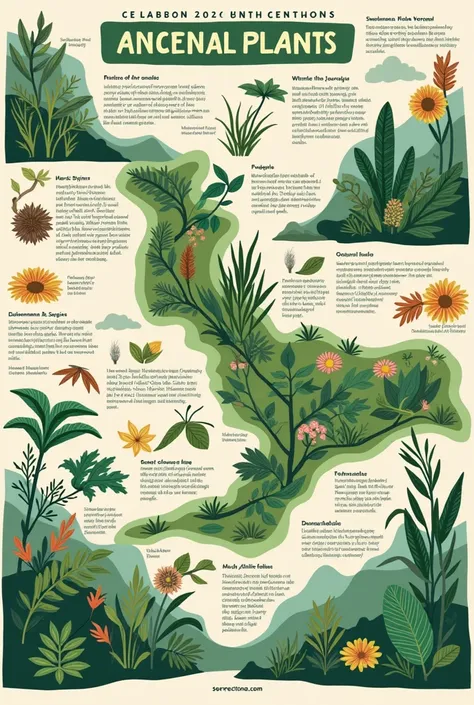 Infographic on ancestral plants of the Colombian Pacific