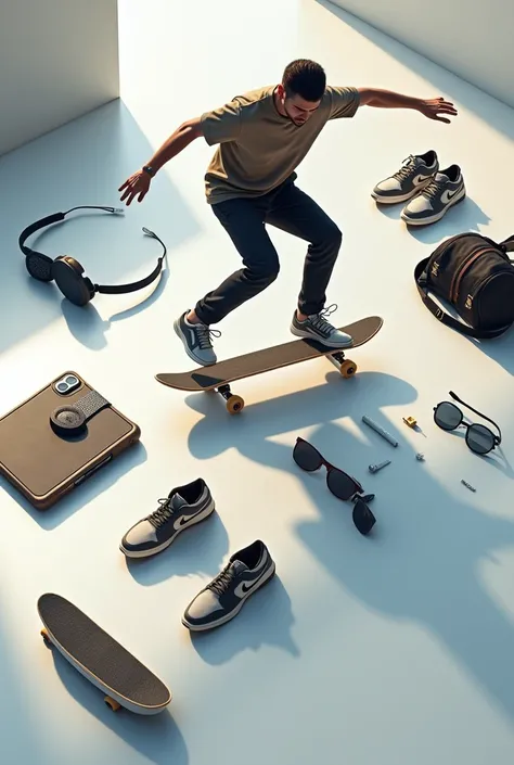 Knolling Skateboarder in action