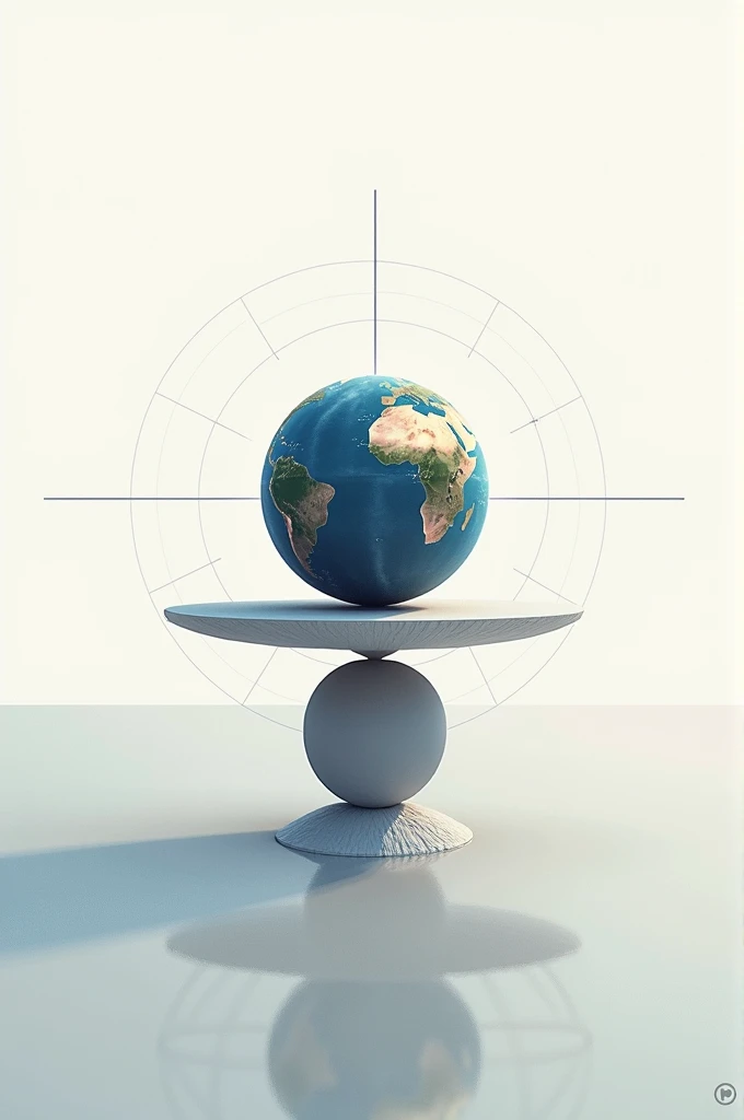 A diagram with the Earth at one end and the fulcrum at the other.