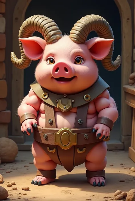 masters of the Universe Ram-Man as a pet pig.