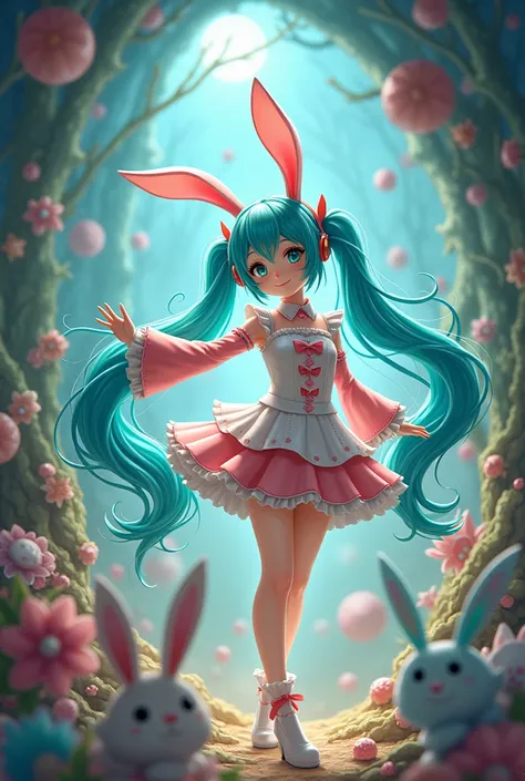 Make Hatsune miku, but now in Rabbit Hole Style