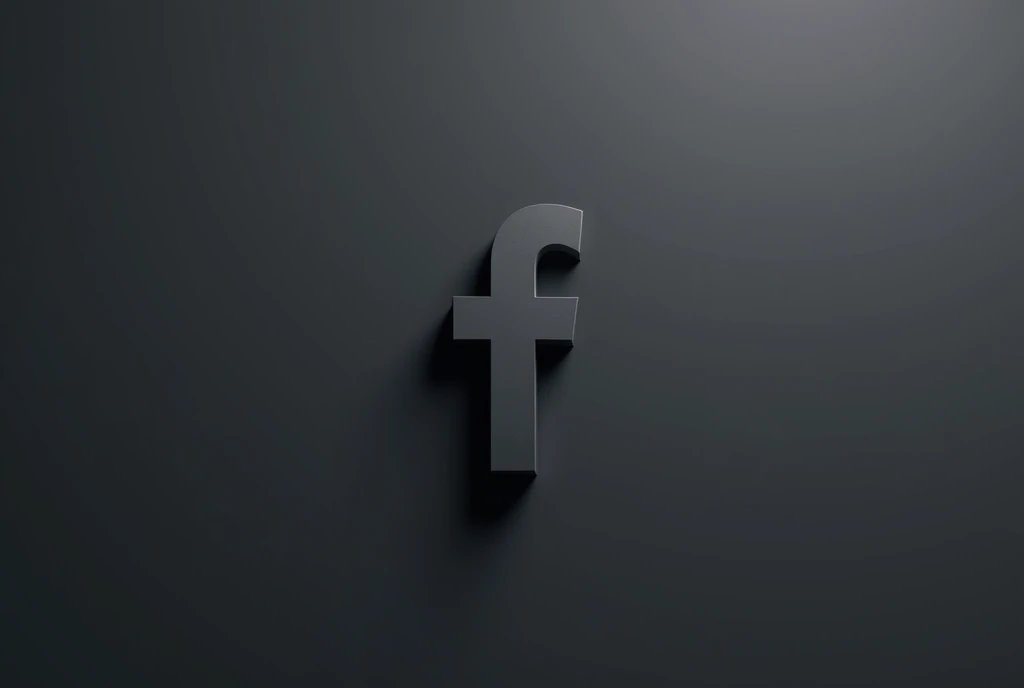 Medium Facebook Logo, dark grey background 