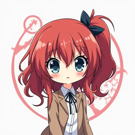 A logo written taiga makise anime version with a  anime character