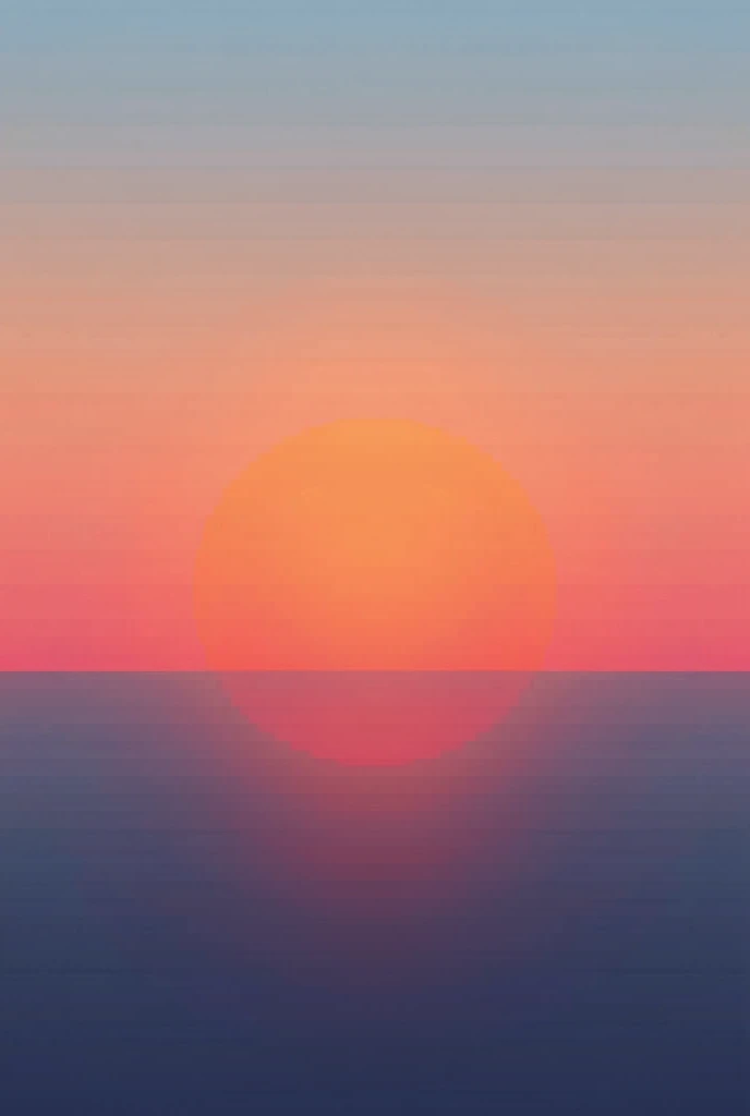 A 1 dimensional simple digital sunset painting